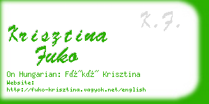 krisztina fuko business card